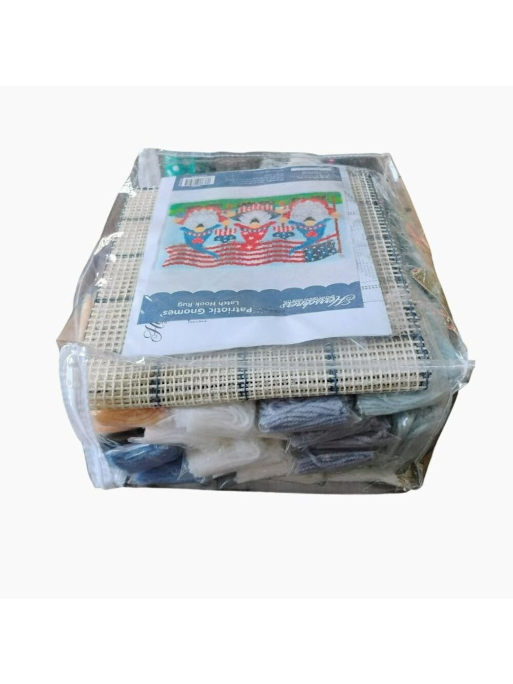 Patriotic Gnomes Latch Hook Rug Craft Kit 40" x 27" Herrschners July 4th Decor - Picture 7 of 10
